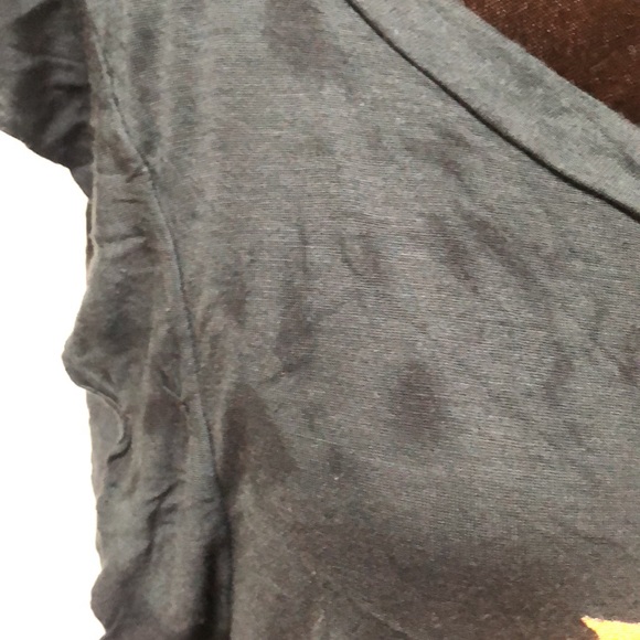 Torn by Ronny Kobo Black Ruffle Sleeve T Shirt L - Picture 4 of 10